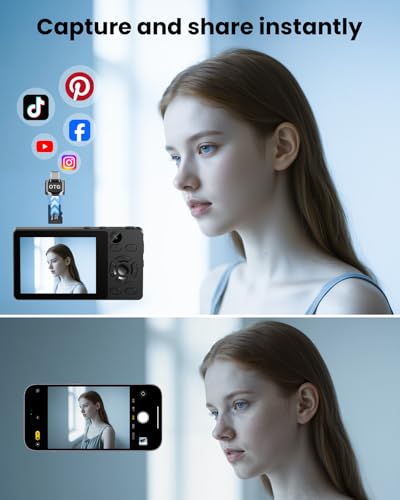 32GB Micro SD Card and OTG Adapter Auto-Focus Small Camera for Kids