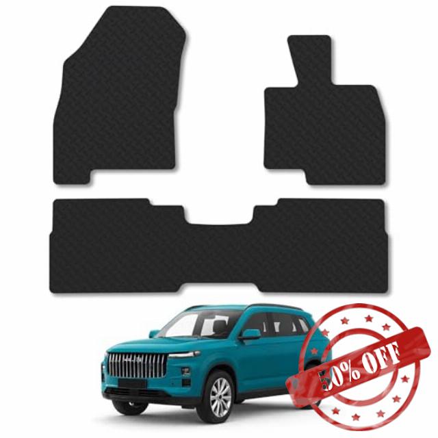 Jaecoo 7 [Plug-In-Hybrid Models] (2024+) 5mm Rubber Car Mats Compatible with Accessories Premium Durable Tailored Fit Heavy-Duty Floor Mats Set Accessory Waterproof Durable Custom Fit Water Resista