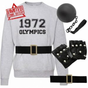 LOVETRENDS Adults Angry Headmaster Costume – 1972 Sweatshirt Outfit with Sweatshirt
