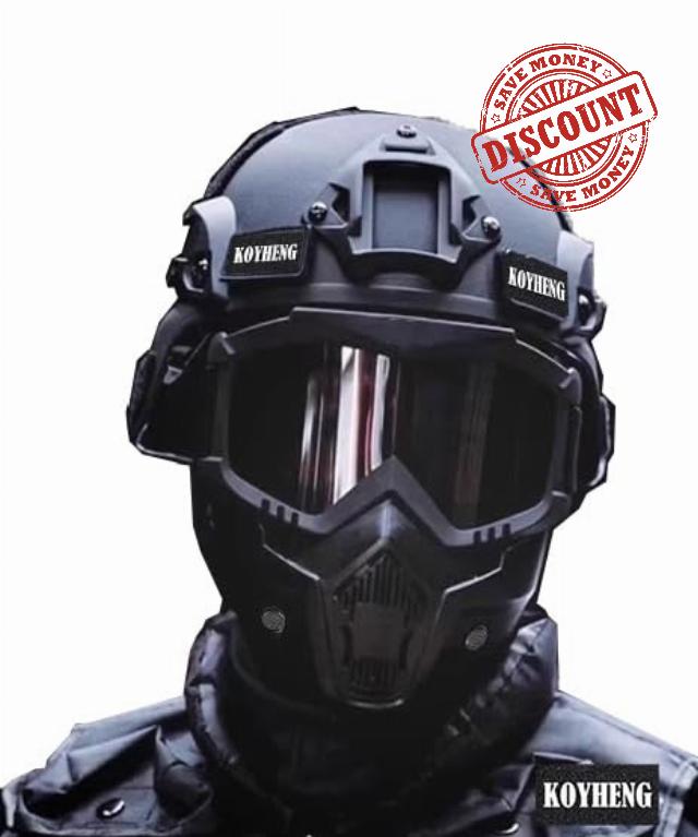 Airsoft Helmet and Full Face Mask