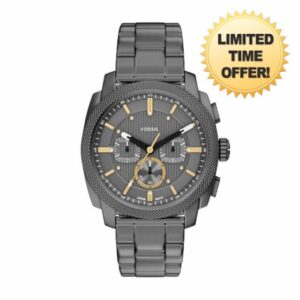 Fossil Machine Men's 44MM Gun-Metal Stainless Steel Watch
