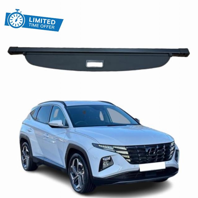 Car Parcel Shelf - Compatible with Hyundai Tucson MK4 2021-2025 | Sturdy Retractablle Boot Cover for Extra Storage | Space Saving Car Accessories | Black | TCC Parcel Shelf Direc
