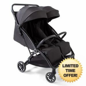Red Kite Push Me Duet Twin Stroller - Black