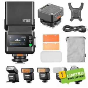 Godox iT32 Camera Flash + X5-S Magnetic Base Compatible with Sony Cameras