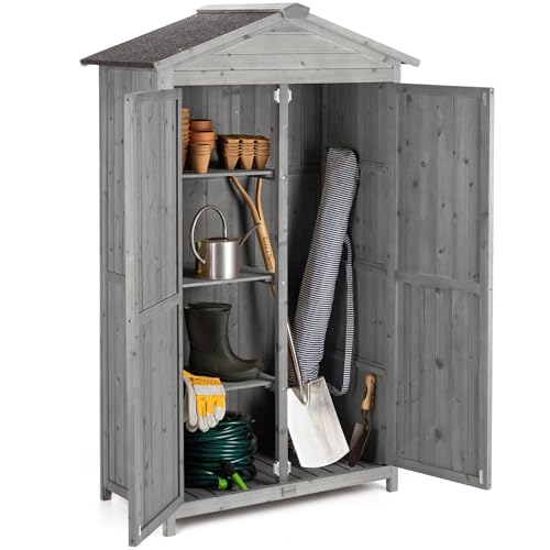 Tall Wooden Outdoor Storage