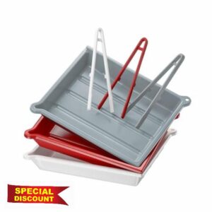 (3 Pack) JJC Darkroom Photo Print Film Developing Tray with Silicone Clip & Drainage Port & Thermometer Slot