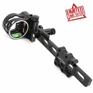 5-Pin Archery Compound Bow Sight - Four-Way Windage/Elevation Adjustment