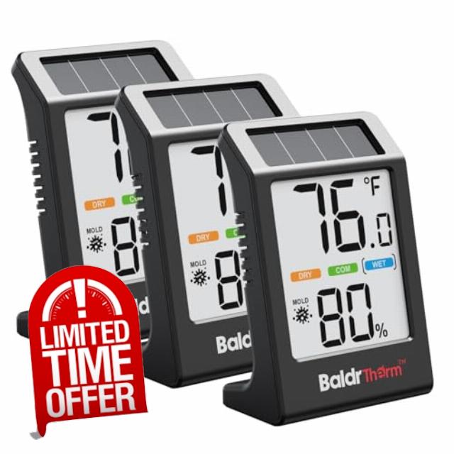 BaldrTherm Room Thermometer Indoor Humidity Meter