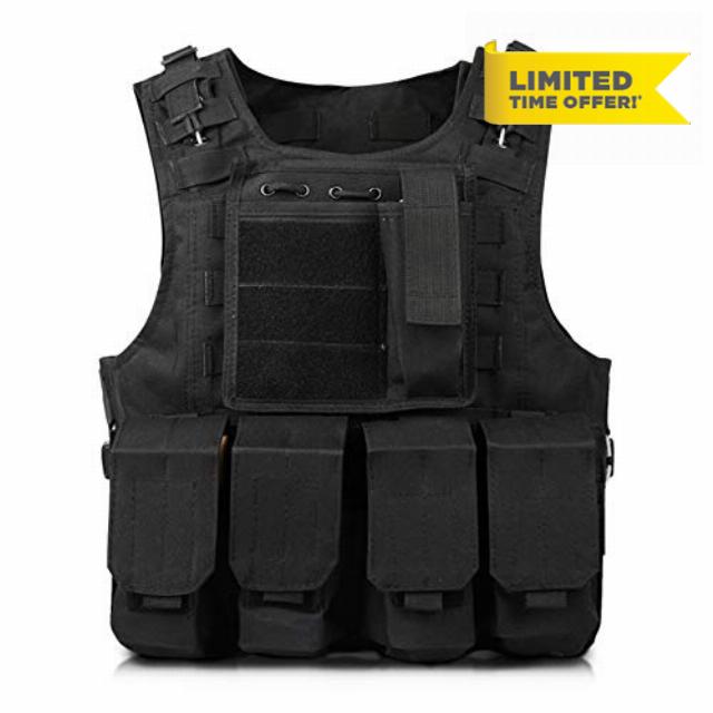 Warooma Children's Tactical Vest - Kids Camouflage Combat Vest for Outdoor