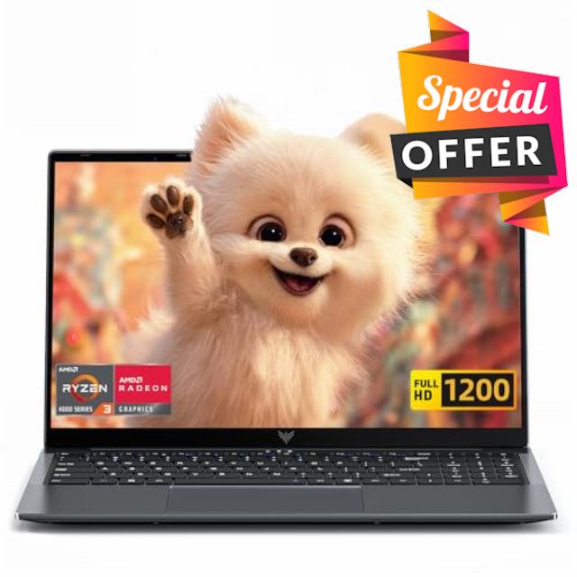 2026 16 Inch FHD Laptop Ryzen 4300U Quad-Core (Processor Up to 3.7GHz) - 16GB DDR4 RAM 512GB M.2 SSD