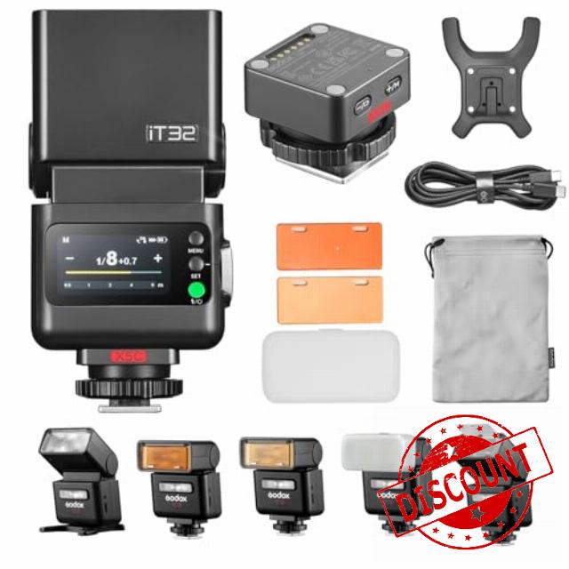 Godox iT32 Camera Flash + X5-C Magnetic Base Compatible with Canon Cameras
