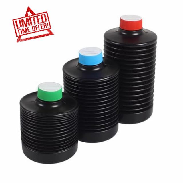 Compact Darkroom Storage Acid-Resistant HDPE Bottle Expandable Volume Label Area Leak Prevention Darkroom Storage Bottle