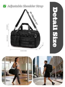 3 in 1 Sports Duffle Bag 40L with Wet&Shoe Compartment Backpack
