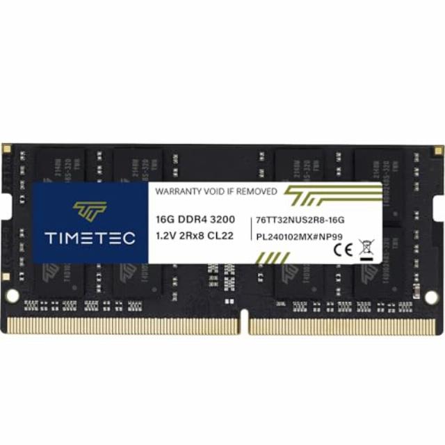 Timetec Premium 16GB DDR4 3200MHz (or 2933MHz or 2666MHz) PC4-25600 Non-ECC Unbuffered 1.2V CL22 2Rx8 Dual Rank 260 Pin SODIMM Laptop Notebook PC Computer Memory RAM Upgrade
