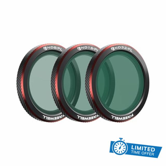 Freewell 3-Pack Magnetic ND/PL Filters for DJI Neo 2 – Includes ND8/PL
