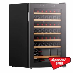 HYE Wine Cooler - Wine Fridge With 48 Bottle/130L Storage