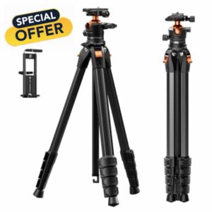 K&F CONCEPT 73"/187cm Compact Camera Tripod