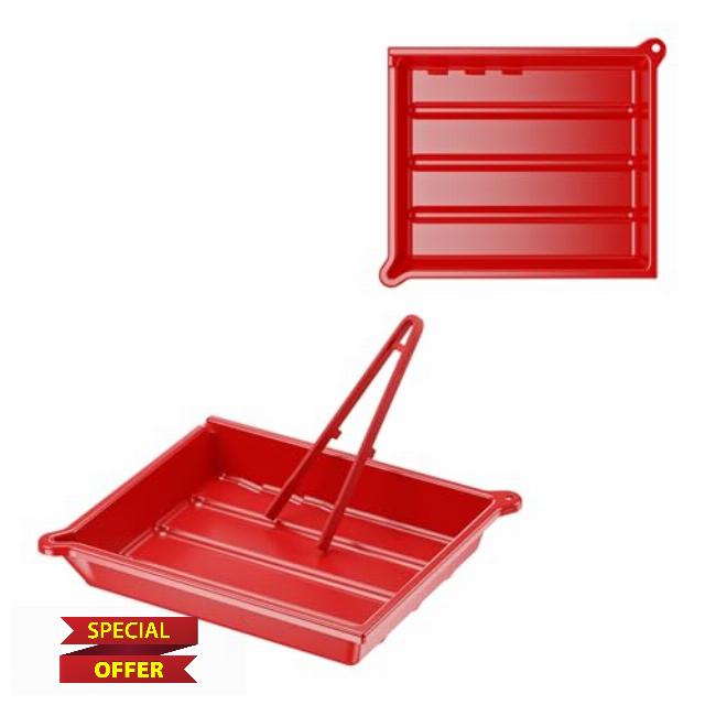 JJC Darkroom Photo Print Film Developing Tray with Silicone Clip & Drainage Port & Thermometer Slot
