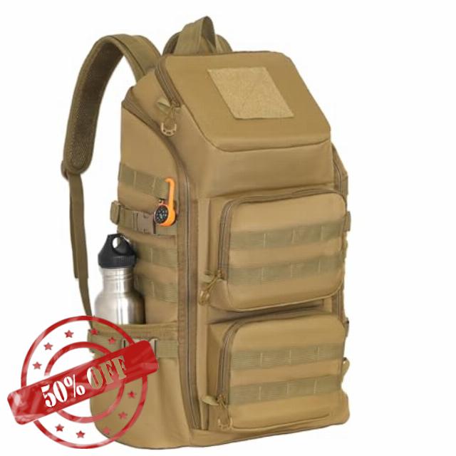 Lightweight Tactical Backpacks with Laptop Compartment for Men 40L EDC MOLLE Military Style 17 in Computer with Cup Holder Travel Hiking Daypack