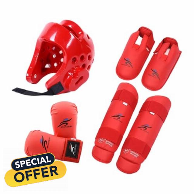 Taekwondo Sparring Kit with Helmet And Shin Guards for Martial Arts Training
