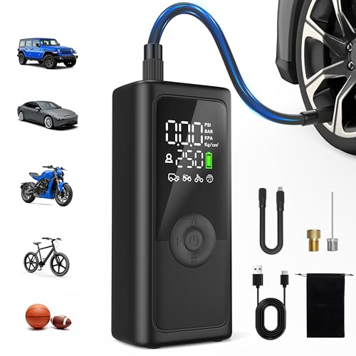 150PSI Cordless Bike Pump 5 Modes with 10000mAh Battery