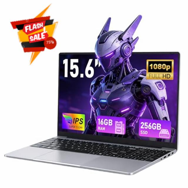 15.6 inch Laptop RAM 16 GB SSD 256 GB Win 11 Pro IPS 1920×1080 M3-6Y30 Notebook Supports TF Card
