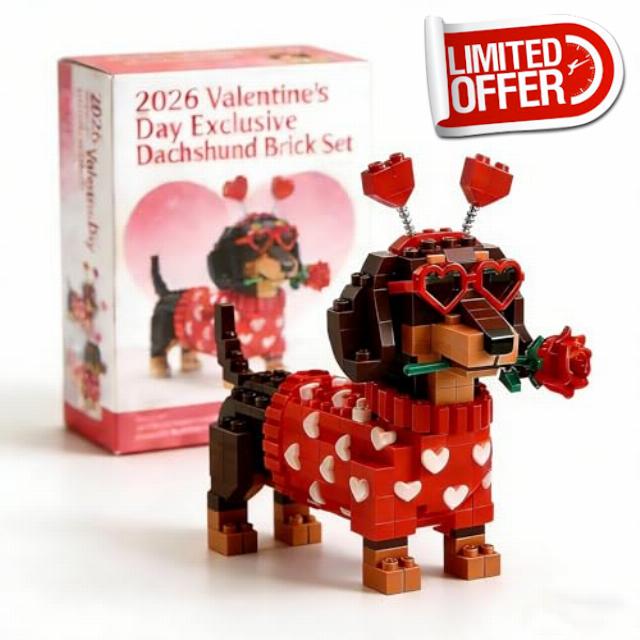 Valentine’s Day Dachshund Brick Set
