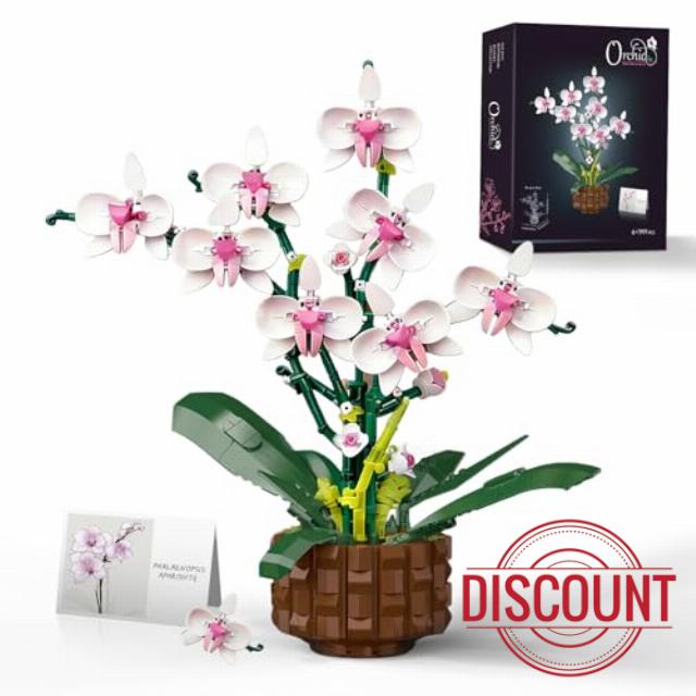 Orchid Building Set with Fairy Lights