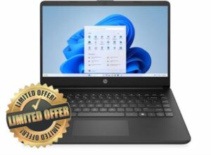 HP 14" Laptop | Intel N150 Processor | 4 GB RAM | 128 GB UFS Storage | Intel UHD Graphics | HD Display | Windows 11 | Home Microsoft 365 Personal 1-Year Subscription | Jet Black