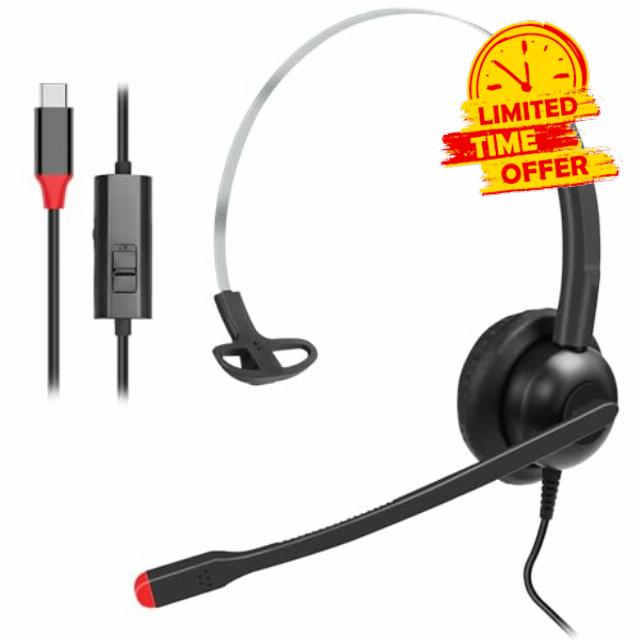 Callez USB C Headset with Microphone Noise Cancelling