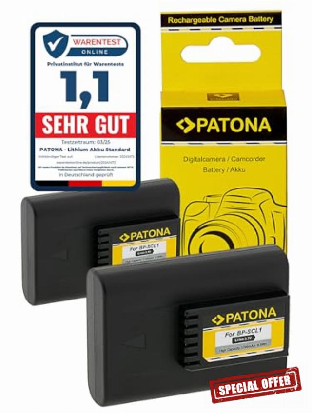 PATONA 2 x BP-SCL1 Replacement Battery for Leica 14464 BLI-312 BPSCL1