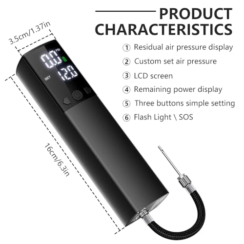 Smart Football Pump Portable Fast Ball Inflation with Accurate Pressure Gauge and Digital LCD Display