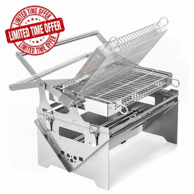 360° Rotating Charcoal Grill