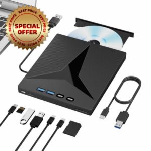 wintale 7 in 1 External CD/DVD Drive for Laptop