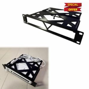 1U Rack Mount Kit Compatible with Ubiquiti UniFi Switch Flex 2.5G 8 PoE and for 210W Power Adapter