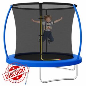 JUMMICO 6/8/10/12ft Outdoor Trampoline with Safety Enclosure Net - Complete Outdoor Garden Trampoline for Kids & Adults Spring Tool Home Fitness Family Play Equipme
