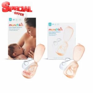 Munchkin Flow 20mm Nipple Shield+ 2 Pack| Nipple Shield+ and Replacement Kit | See Your Milk Flow While You Breastfeed | Breast Feeding & Baby Essentials | Duo Se