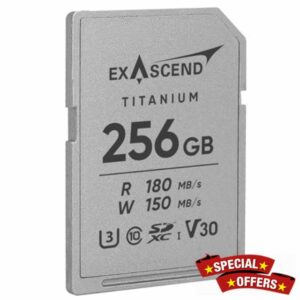 Exascend Titanium SDXC UHS-I V30 Memory Card 256GB – Full Metal Body