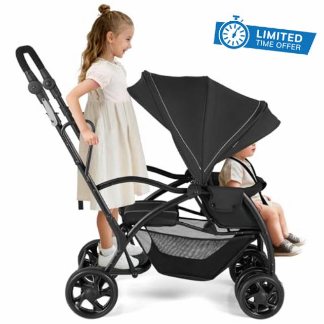 COSTWAY Sit and Stand Stroller
