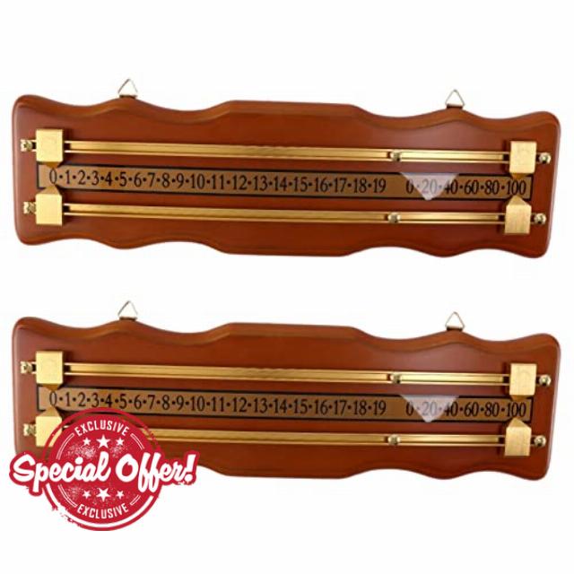 2X Billiards Scoreboard Snooker Game Scorer Board Player Calculation Number Tools Billiard Density Board Integrato
