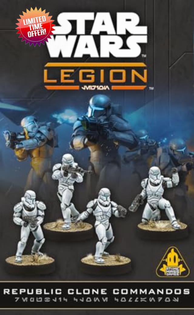 Asmodee | Star Wars Legion - Republic Clone Commandos | Tabletop Miniature Game | Ages 14+ | 2 Players | 90+ Minutes Playing Time