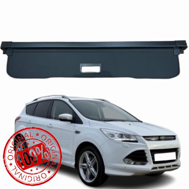 Car Parcel Shelf - Compatible with Ford Kuga MK2 2013-2018 | Sturdy Rectractable Boot Cover for Extra Storage | Space Saving Car Accessories | Black