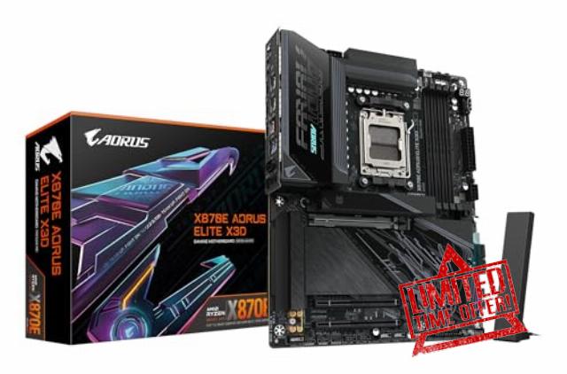 GIGABYTE X870E AORUS ELITE X3D Motherboard - Supports AMD Ryzen 9000 CPUs