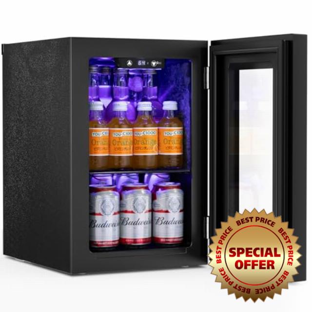 18L Beverage Refrigerator Cooler 24Can