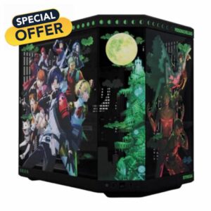 Hyte Y70 Persona 3 Reload Official Licensed - Mid-Tower ATX Gaming PC Desktop Case - Panoramic Tempered Glass - Dual Chamber - High Airflow Chassis - PCIE 4.0 Riser Cable Included - Black