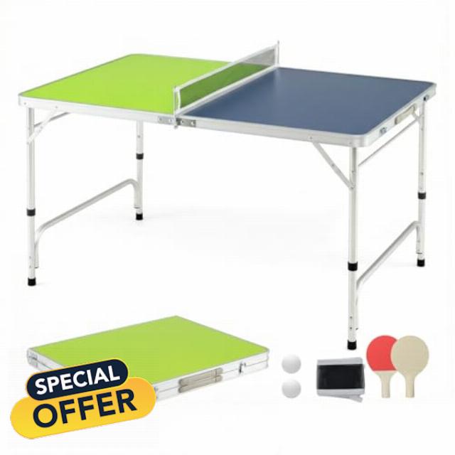 GYMAX Portable Ping Pong Table