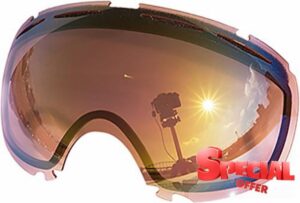 ZERO TECH BASE Compatible Replacement Lens for Oakley Canopy Snow Goggles Mirror type