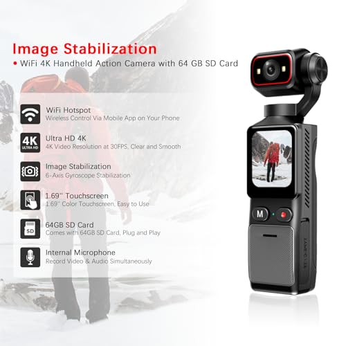 Portable Wireless POV Vlogging Camera for Vlogging