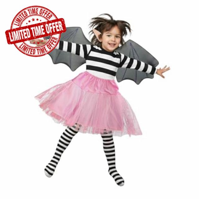 Kids Fairy-Vampire Girl Set - Includes Black White T-Shirt