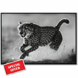 wilko Monochrome Cheetah Framed Print